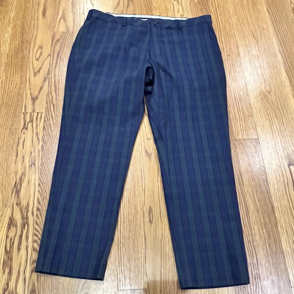 Brooks Brothers Light Weight Advantage Chino Stretch Clark Fit Plaid Mens 40x30